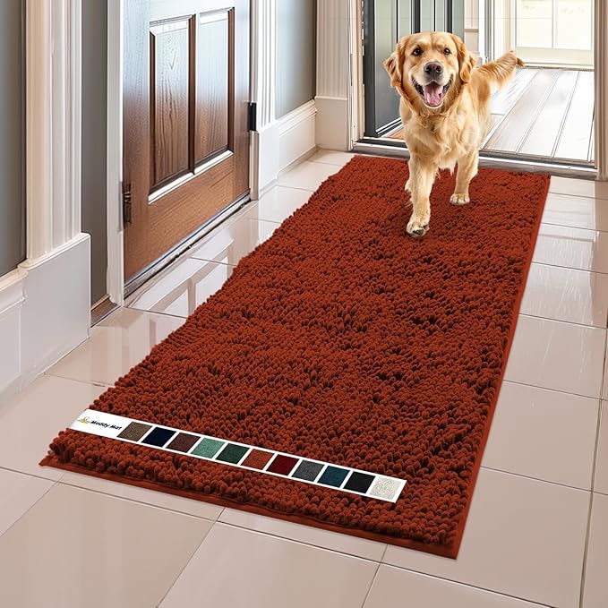Muddy Mat® AS-SEEN-ON-TV Highly Absorbent Microfiber Dog Door Mat and Pet Rug 59"X24"
