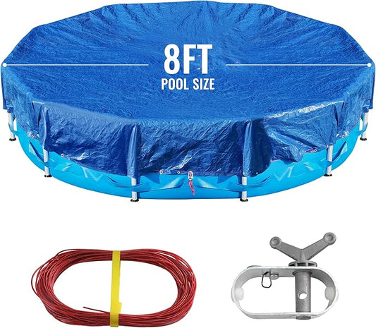 12Ft Pool Cover for （8Ft） Above Ground Pool