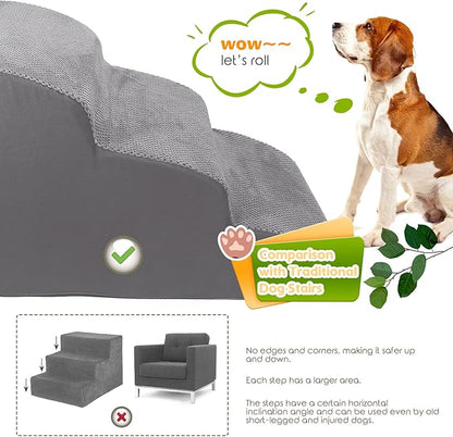 Foam Dog Stairs/Steps 3 Tiers 15.7" H