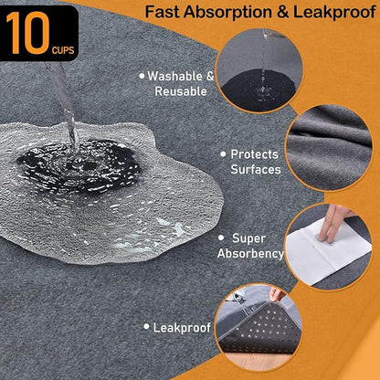 LOOBANI Washable Pee Pad for Dogs 2 Packs 36x72in, Gray