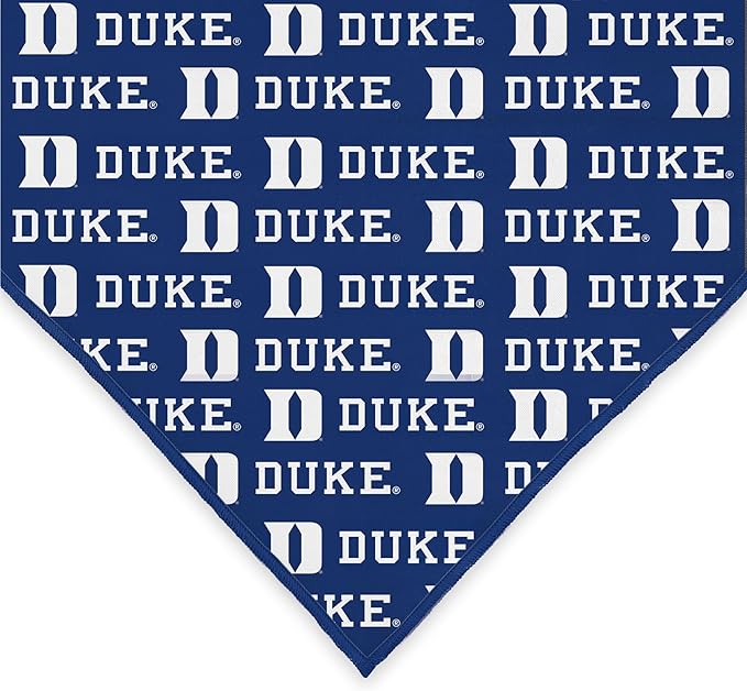 NCAA Officially Licensed Bandana for Dogs and Cats | Fits Pets Great Gift Idea | Easy-to-Tie (Small, Duke Blue Devils)