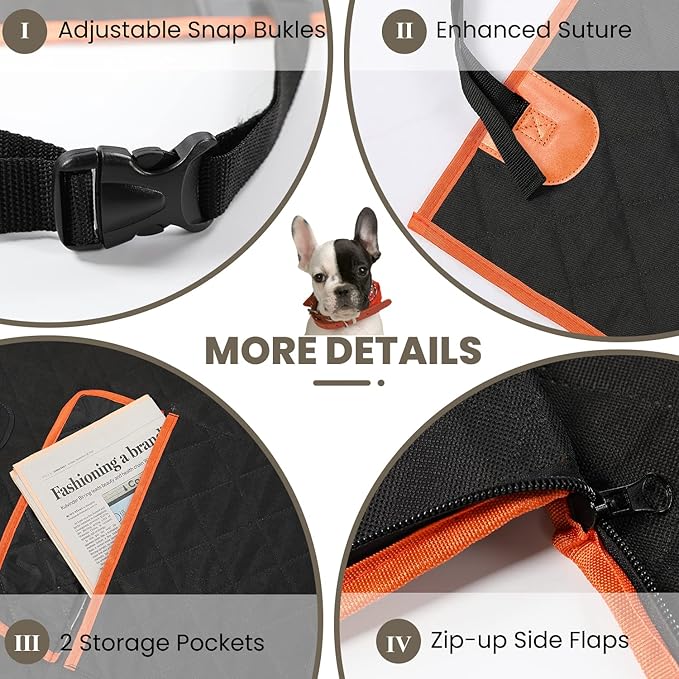 NESTROAD SUV Cargo Liner for Dogs Size,80"×88",Black