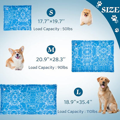 Dog Cooling Mat Water Injection Pet Cooling Mat (19x35 in)