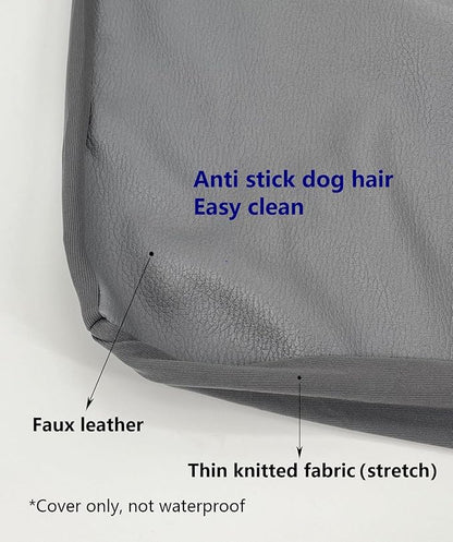 Not Waterproof Faux Leather Dog Bed Cover Easy 44 x 35 Inch