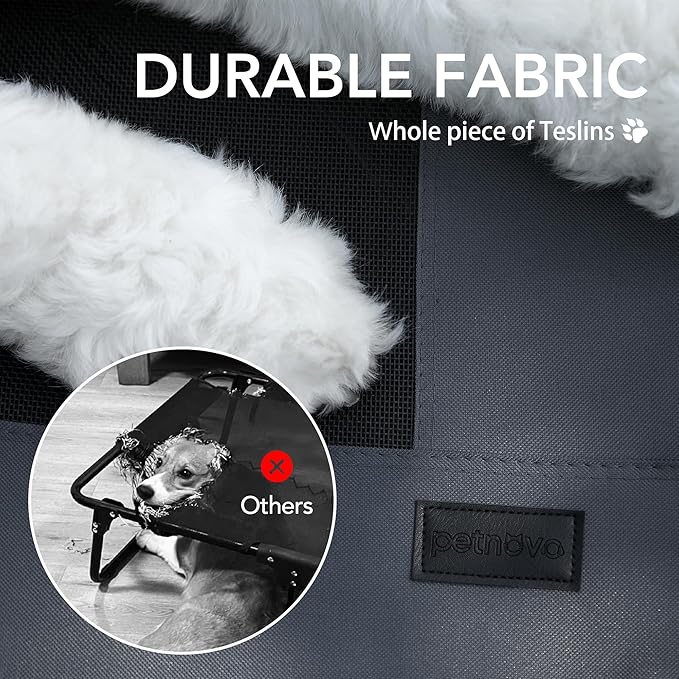 Raised Cooling Dog Bed 36"x30"x7" Grey