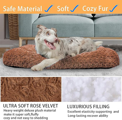 Dog Beds Crate Pad for Medium (23"x18"Brown)