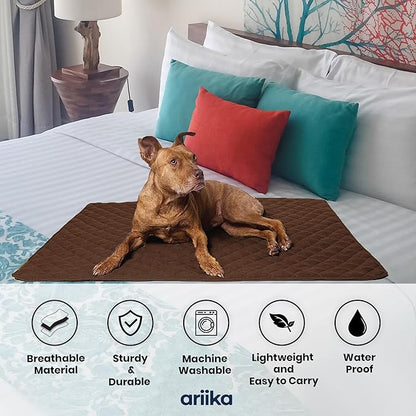 ariika Waterproof Dog Sofa Mat - Durable, Scratch-Resistant - Eco-Friendly Polyester & Cotton Mix, Odor-Free, Ideal for All Breeds - Dog Bed Protector for Sofa, Couch, Floor, Car Seats and Bed