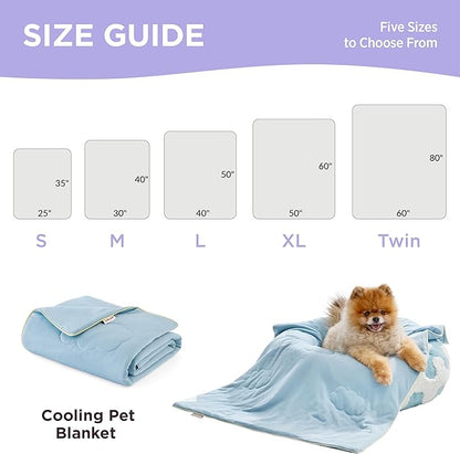 Lesure Premium Cooling Blankets for Small Dogs Q-MAX>0.4，Durable Self 25x35