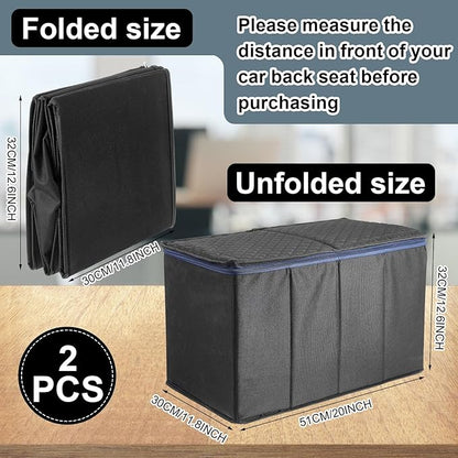 Abbylike 2 Pcs Dog Back Car Seat Extender Pet Seat Extender with Adjustable Storage Bins for Travel