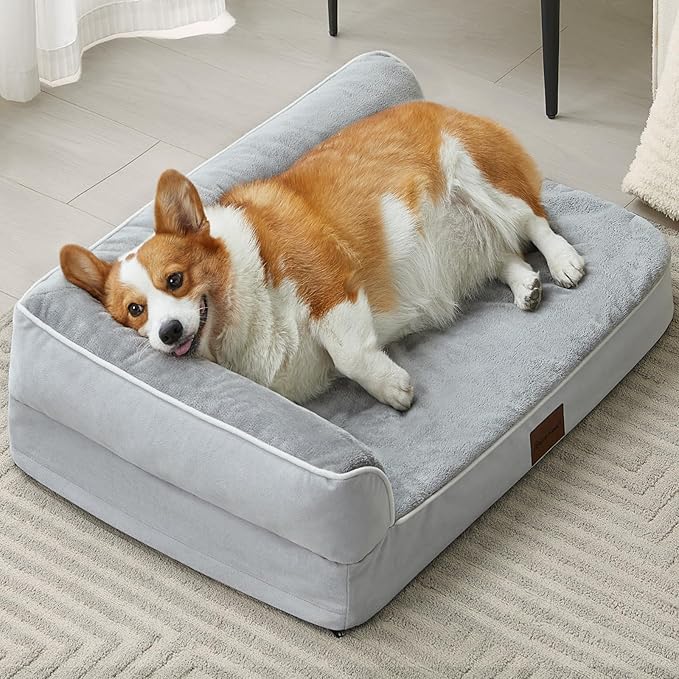 BFPETHOME Orthopedic Dog Beds for Large Dogs-Waterproof Sofa Dog Bed with Removable Washable Cover