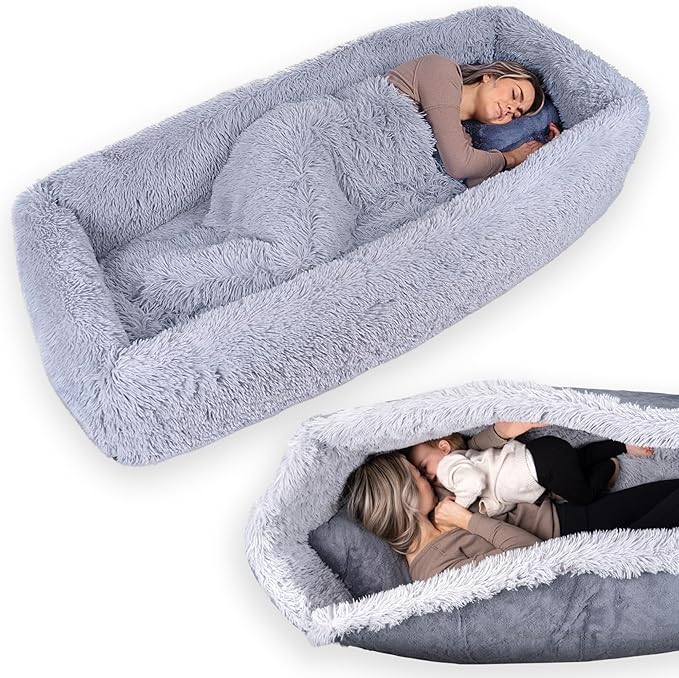 Comfy Human Dog Bed for People Adults 2in1 Foldable 70"x30”x12” Portable