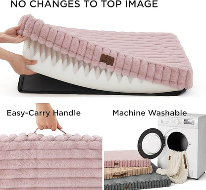 Bedsure Orthopedic Dog Bed for Large Dogs (44x32, Blush