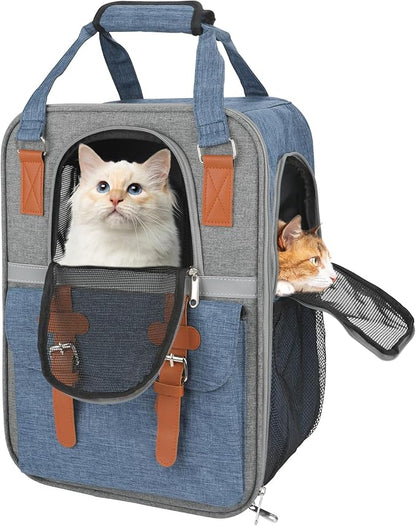 Cat Backpack, Cat Backpack Carrier, Pet Carrier for Small Dogs and Puppies up to 15 lbs, Versatile and Perfect for Travel, Walks, Outdoors and at Home!