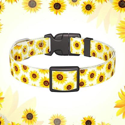 Cute Floral Dog Collar for Small Medium Large Dogs 2,L