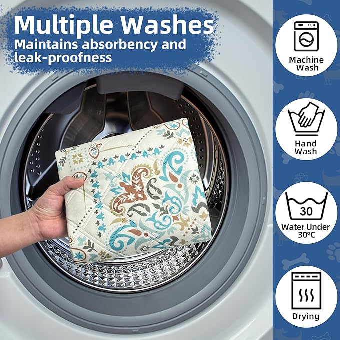 Washable Pee Pads for Dogs- 2 Packs Super 100% Waterproof 48''x48''