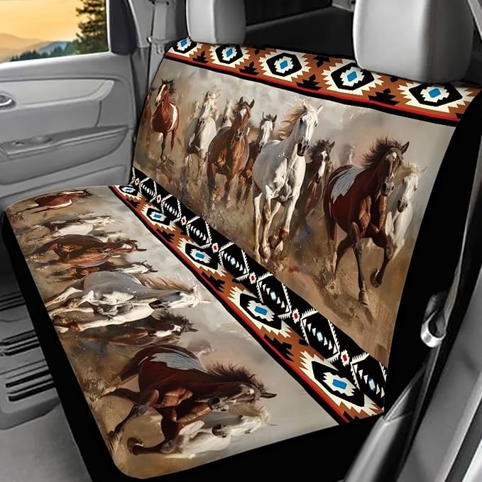 AFPANQZ Horse Aztec Stripe Full Wrap Car Seat