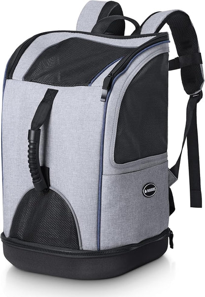 Navaris 2-in-1 Convertible Carrier and Cat or Dog Backpack - Hand Carry or Wear Front or Back - Up to 22 lbs (10 kg) - 11.8" x 11.8" x 18.1" (30 x 30 x 46 cm)