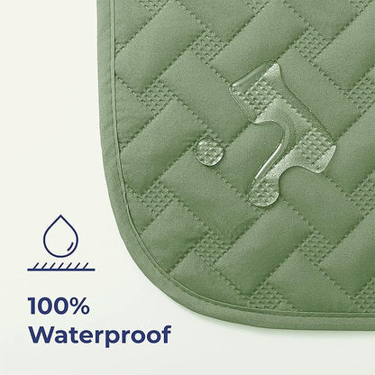 gogobunny 100% Double Sided Waterproof Dog Blanket Soft Pet Bed Cover Reversible Protect Furniture Couch Sofa Car for Puppy Cat Kids (Dark Green/Light Green 30x30 Inch 1))