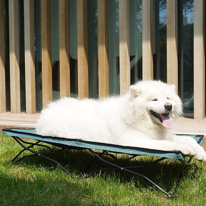 Folding Outdoor Raised Elevated Cooling Dog Cot Beds for Large Dogs 47 Inches
