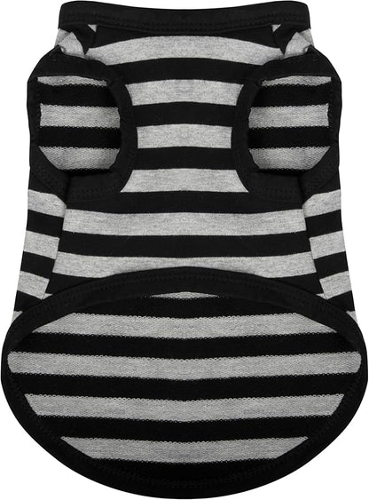 Paiaite Dog Striped Shirt Happy Color Cotton Sleeveless