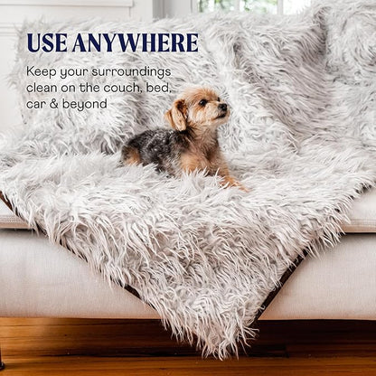 PAW BRANDS PupProtector Waterproof Throw Blanket for Dogs and Cats (60" L 50" W)