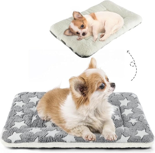 Mora Pets Dog Bed Crate Pad Ultra Soft 22-Inch Grey