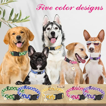 BiPawTi Floral Dog Collars for Large Dog