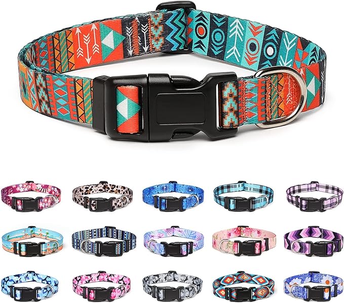 Adjustable Dog Collar with Patterns