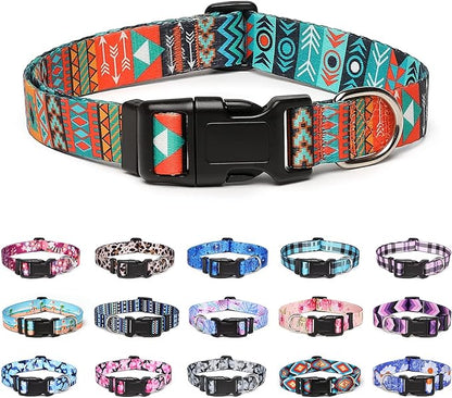 Adjustable Dog Collar with Patterns