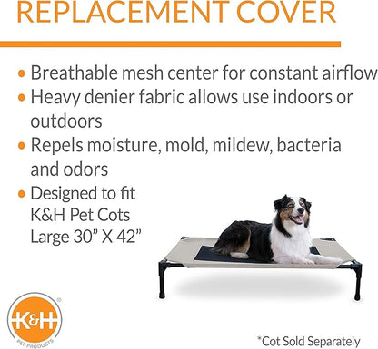 K&H Pet Products Elevated Cooling Outdoor Dog Bed 42 X 30 Inches