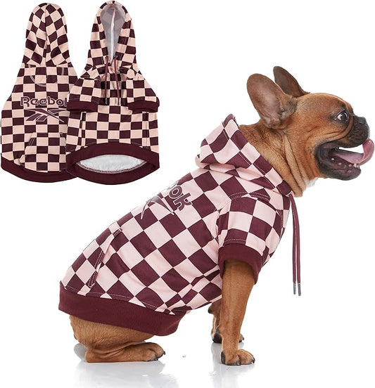 Reebok Dog Hoodie – Fleece Dog Sweater with Leash Hole