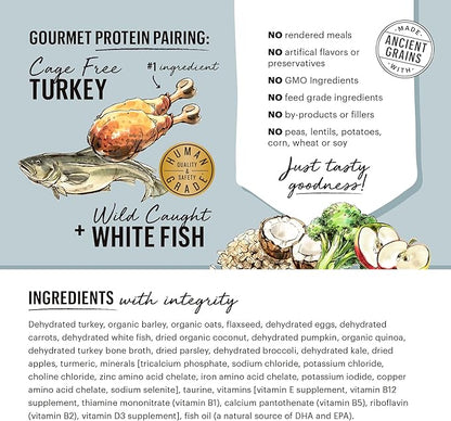 The Honest Kitchen Dehydrated Gourmet Grains Turkey & White Fish Dog Food, 4 lb Box