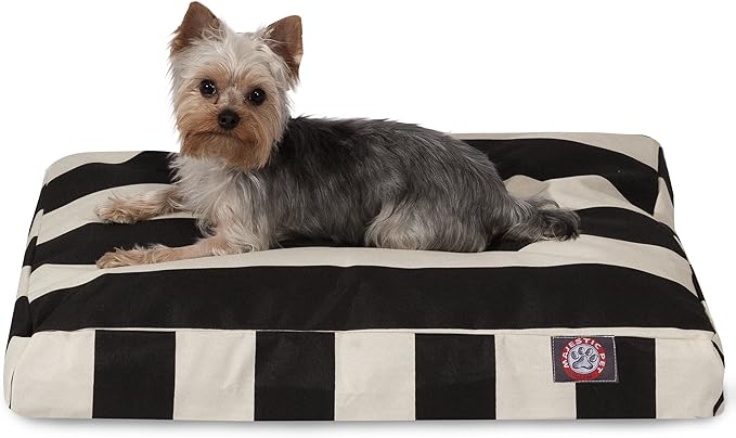 Majestic Pet Rectangle Small Dog Bed Washable – Non Slip Comfy Pet Bed – Dog Crate Bed with Removable Washable Cover – Dog Kennel Bed for Sleeping 27x20x4 Inch