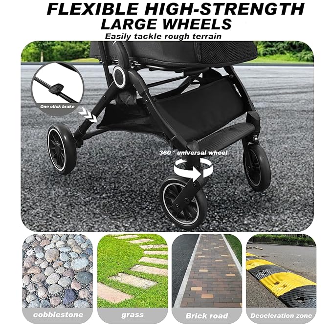 3 in 1 Folding Pet Stroller 4-Wheel Pet