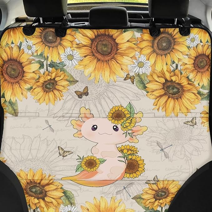 AFPANQZ Sunflower Azolotl Dog Cat Seat Cover