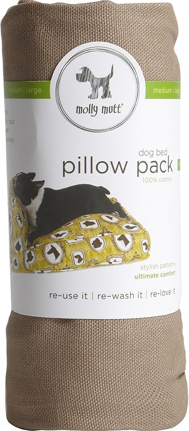 Molly Mutt Wild Horses Dog Bed Pillow Cover Pack 100% Cotton 22" x 5" x 5"