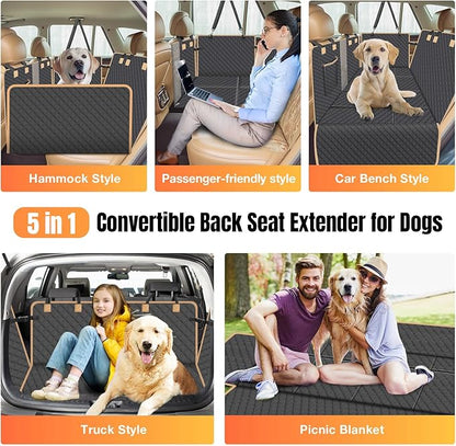 Dog Car Seat Cover for Back Seat Truck,4 Panels