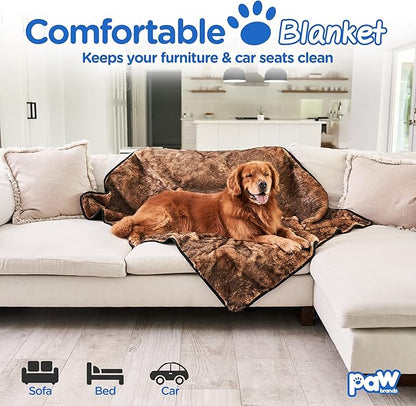 PupProtector Waterproof Throw Blanket for Dogs and Cats (60" L 50" W)