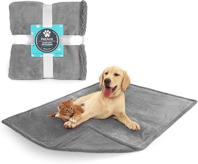 PetAmi WATERPROOF Dog Blanket for Medium Large Dog 60x40 Light