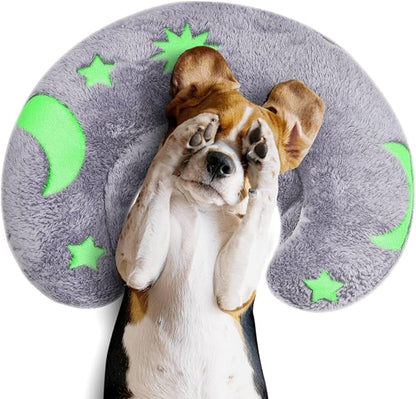 Glow-in-the-Dark U-Shaped Calming Pet Pillow for Dogs & Cats