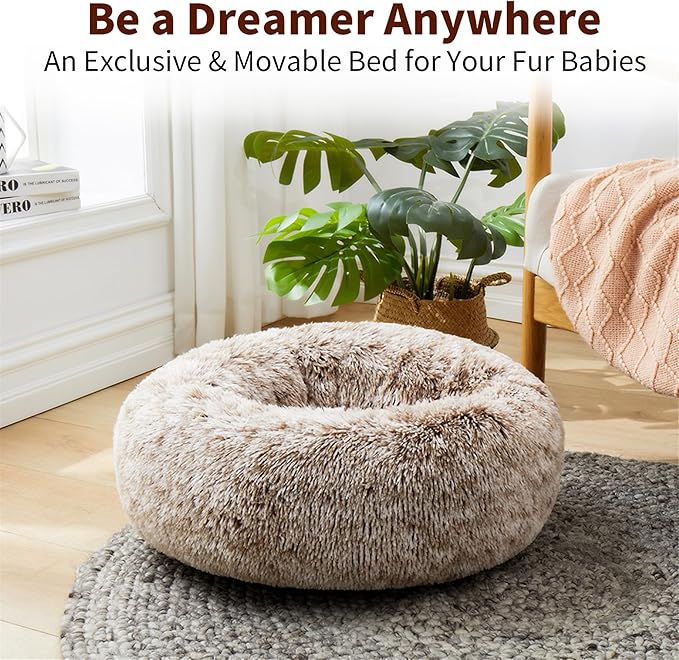 Calming Dog Bed for Large Cats and Dogs 23.5'')