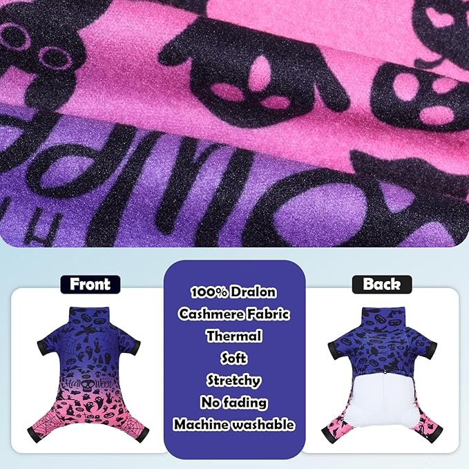 CuteBone Turtleneck Dog Pajamas Pet Clothes Thermal Dralon Onesie Cashmere High-Necked Puppy Pjs Coat GP05XS