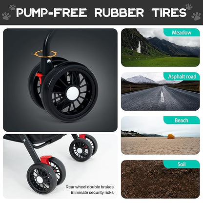 Pet Stroller 4 Wheels Dog Cat Stroller