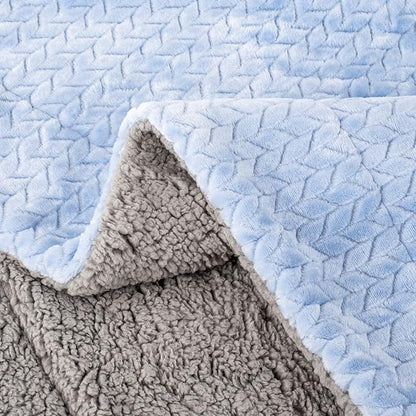 Fuzzy Blanket or Fluffy Blanket for Baby Girl or boy (32" x 40", MD-Sky