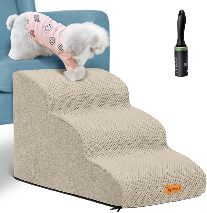 Topmart 3 Tiers Foam Dog Ramps/Steps