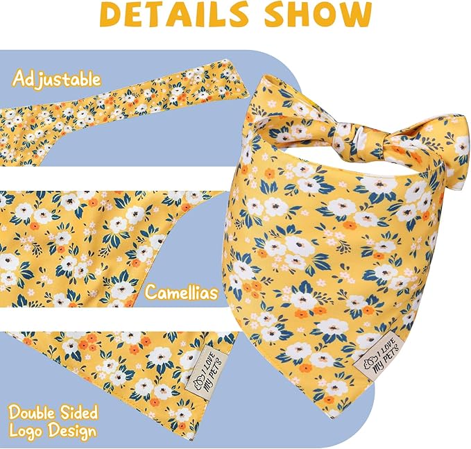 SCENEREAL Summer Floral Dog Bandana