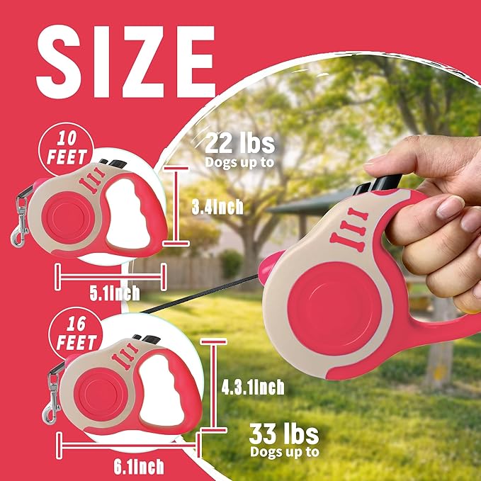 Retractable Dog Leash Automatic Telescopic Tractor Dog Tape 10/16 FT