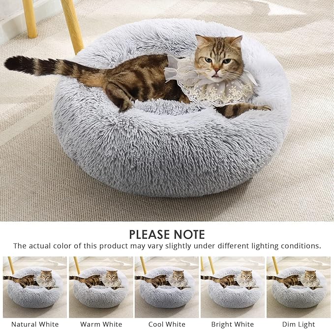 JOLLYVOGUE XX-Large Calming Donut Dog Bed (36")