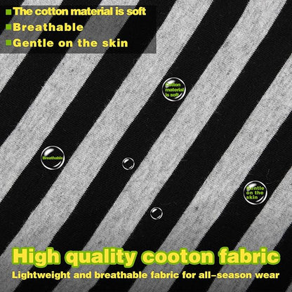 Paiaite 6 Pieces Dog Striped Shirt Cotton Sleeveless