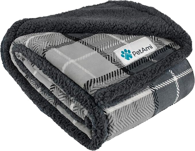 PetAmi Dog Blanket for Medium Large Dogs 40x60 Plaid
